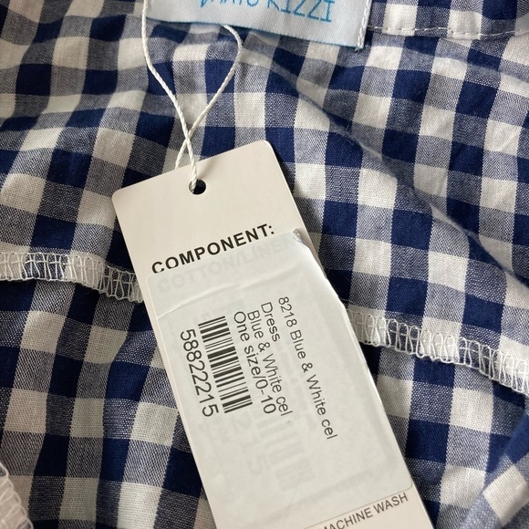 Amato Rizzo NWT gingham dress one size - Picture 7 of 11